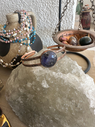 El Yapımı Lapis Lazuli Bakır Bileklik