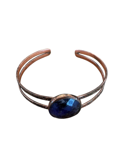 El Yapımı Lapis Lazuli Bakır Bileklik